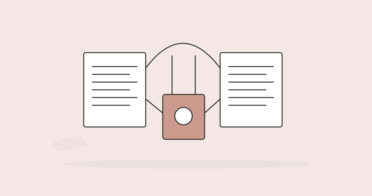 Research pages connected by threads to a funding ledger.