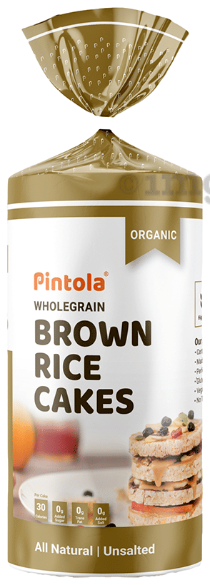 Pintola Organic Wholegrain Brown Rice Cakes All Natural Unsalted