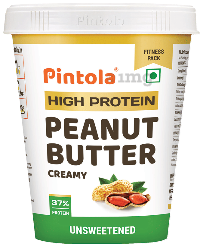 Pintola High Protein Peanut Butter Creamy Unsweetened