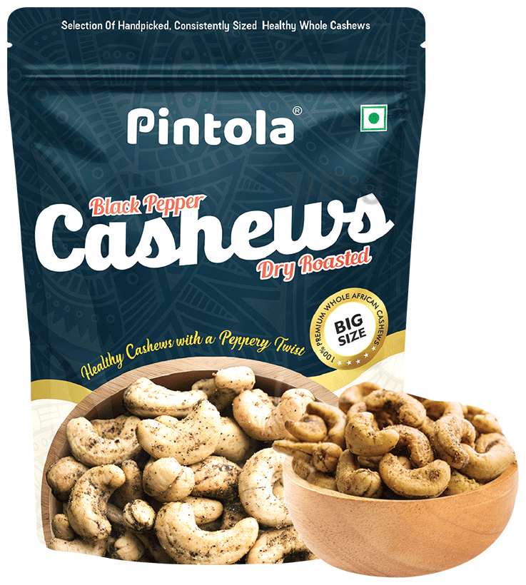 Pintola Black Pepper Cashews Dry Roasted