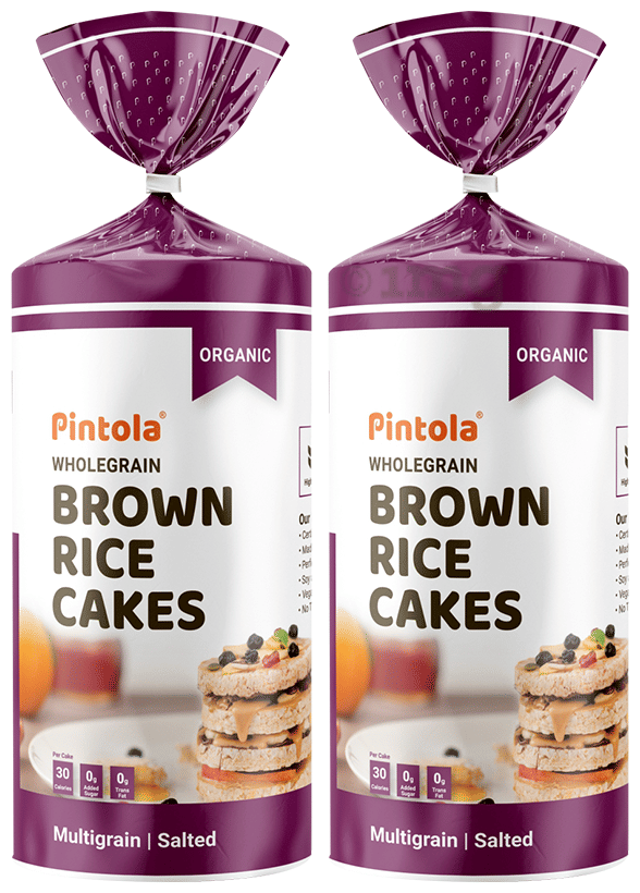 Pintola Organic Wholegrain Brown Rice Cake (130gm Each) Multigrain Salted