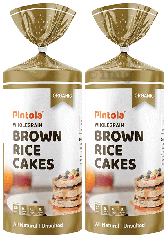 Pintola Organic Wholegrain Brown Rice Cake (130gm Each) All Natural Salted