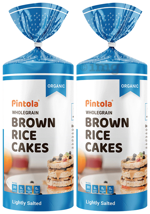 Pintola Organic Wholegrain Brown Rice Cake (130gm Each) Lightly Salted