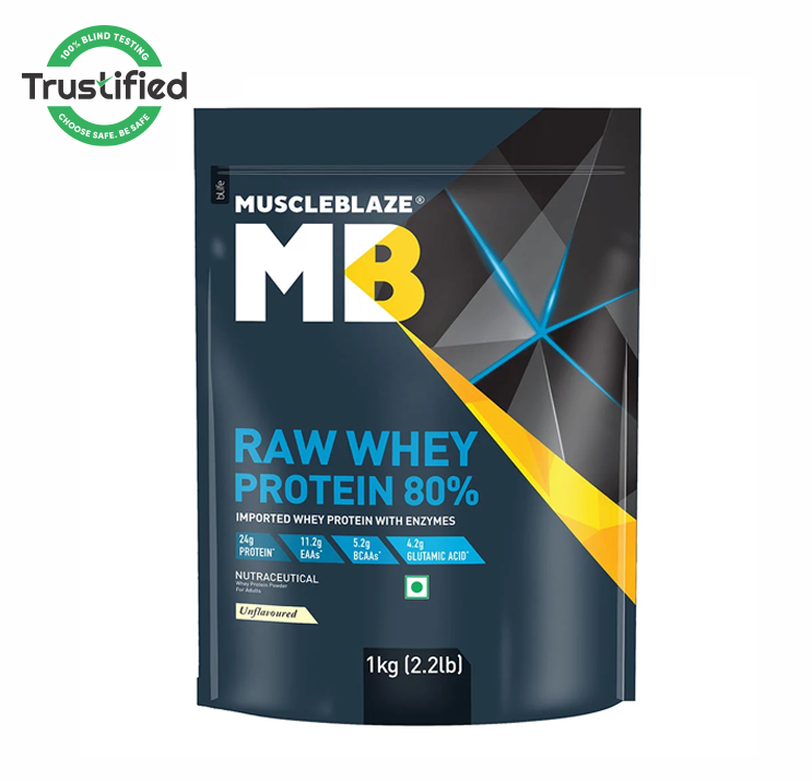 MuscleBlaze Raw Whey Protein 80% Raw Whey Protein 80%